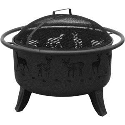 Deer Fire Pit Black