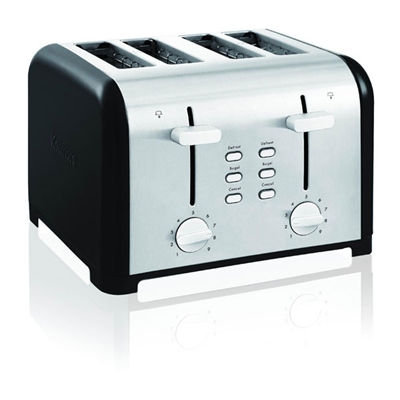 Toaster 4 Slice Black