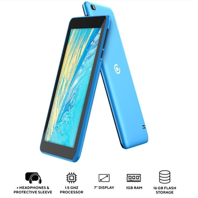 7" Quad Core Tablet Blue