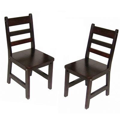 Lipper Kids Chair Set Espresso