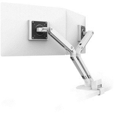 Mxv Desk Dual Monitor Arm Top Mount C Clamp White Imaging Products